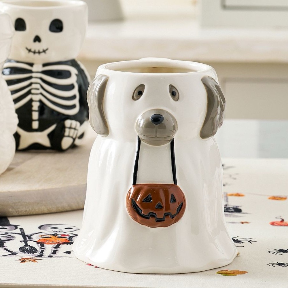 Brand New Pottery Barn Doug The Dog Set of Four Halloween Mugs, NWT - Picture 2 of 5